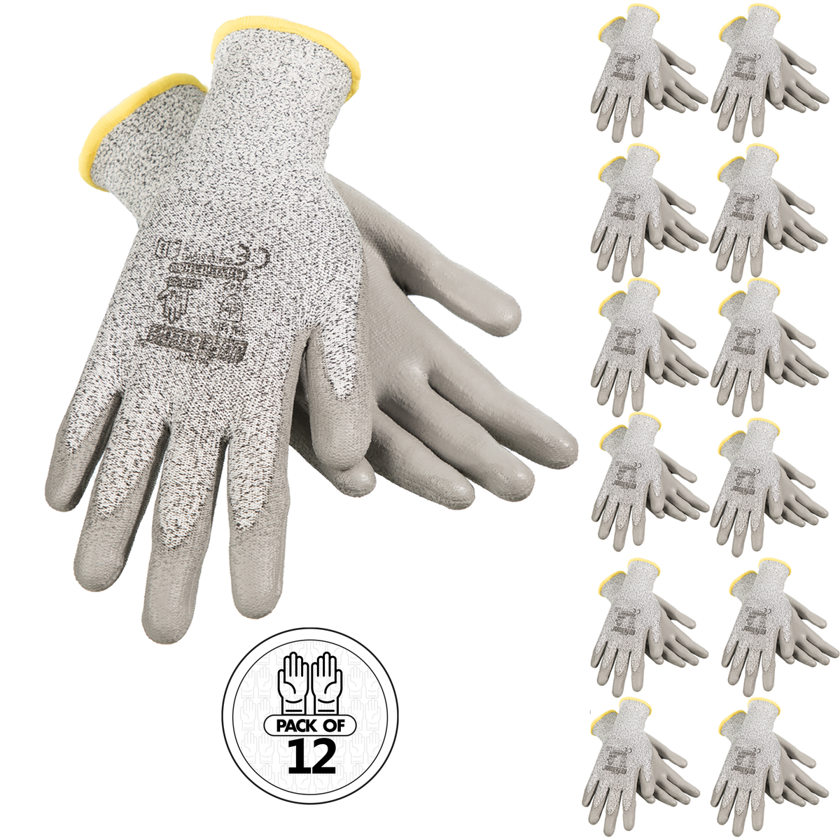 Cut Resistant Polyurethane Dipped Work Gloves Technopack Safety & PPE