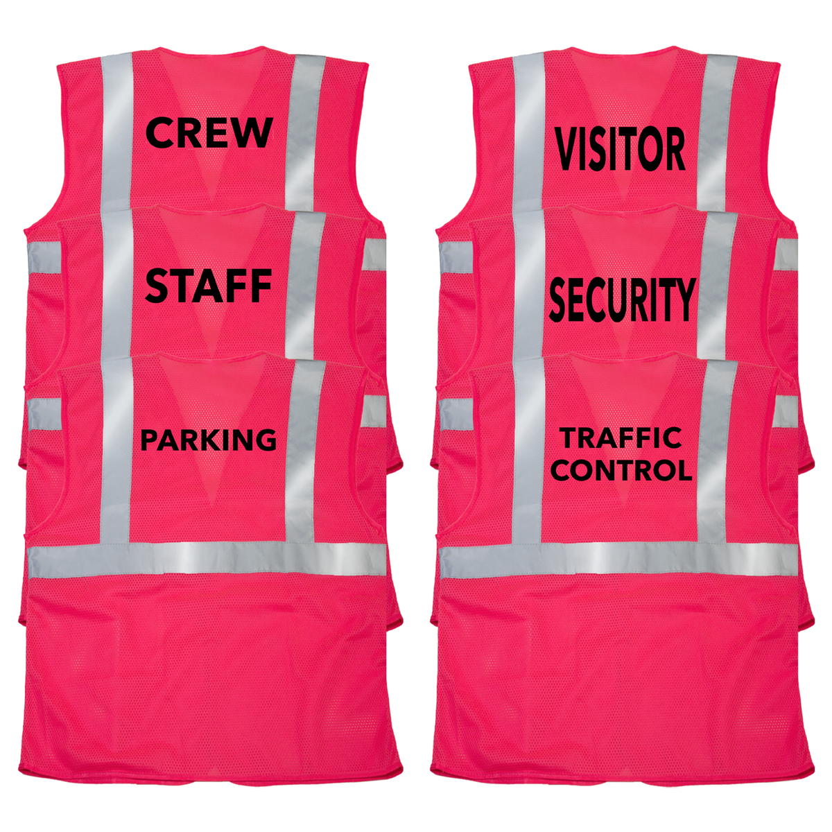 Mesh Vest Pink Hi Vis Vest With Pockets Pink Hi-Vis Safety Vest
