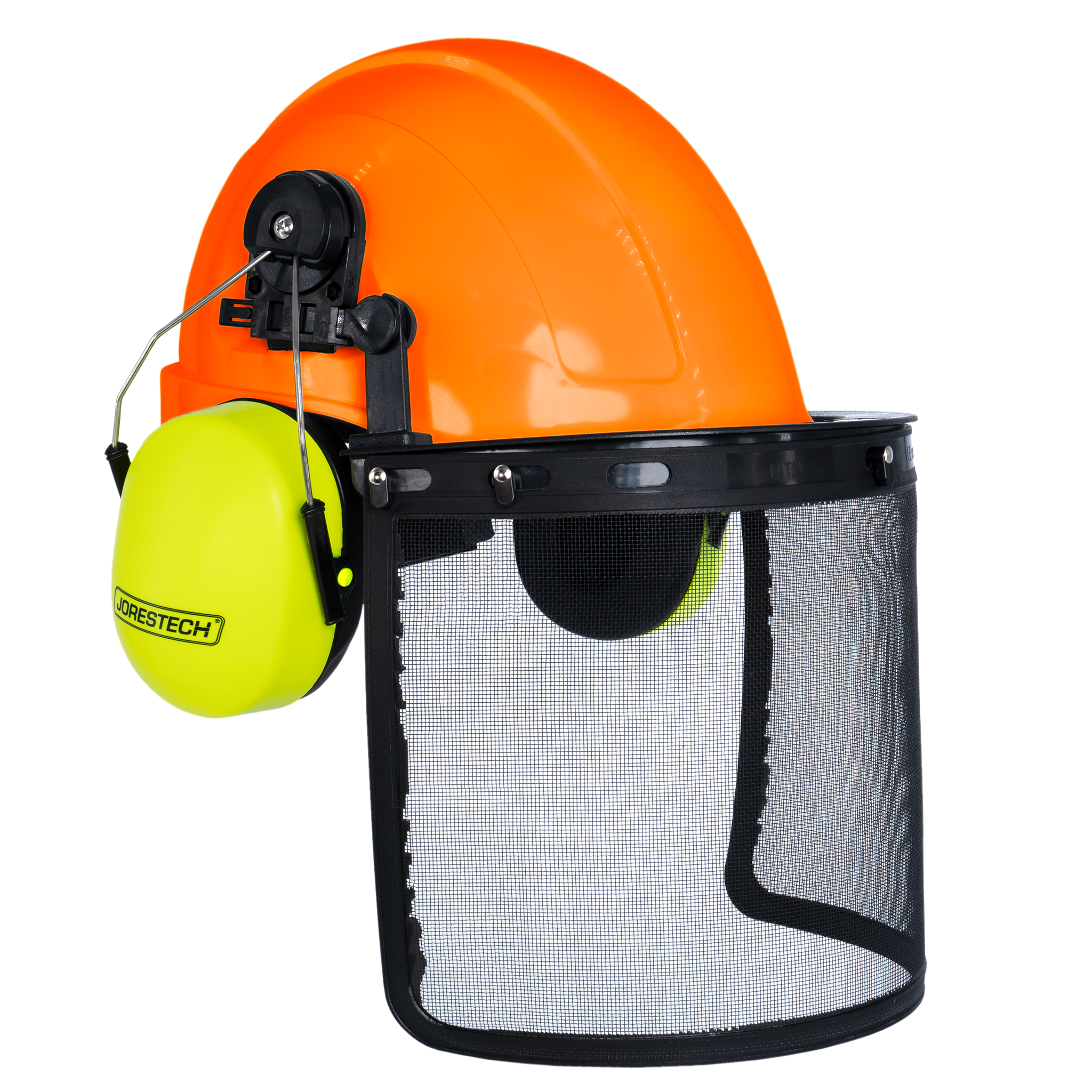 full face motorcycle helmet with ear protection ANSI Hard Hat Kit with Earmuffs & Iron Mesh Face Shield