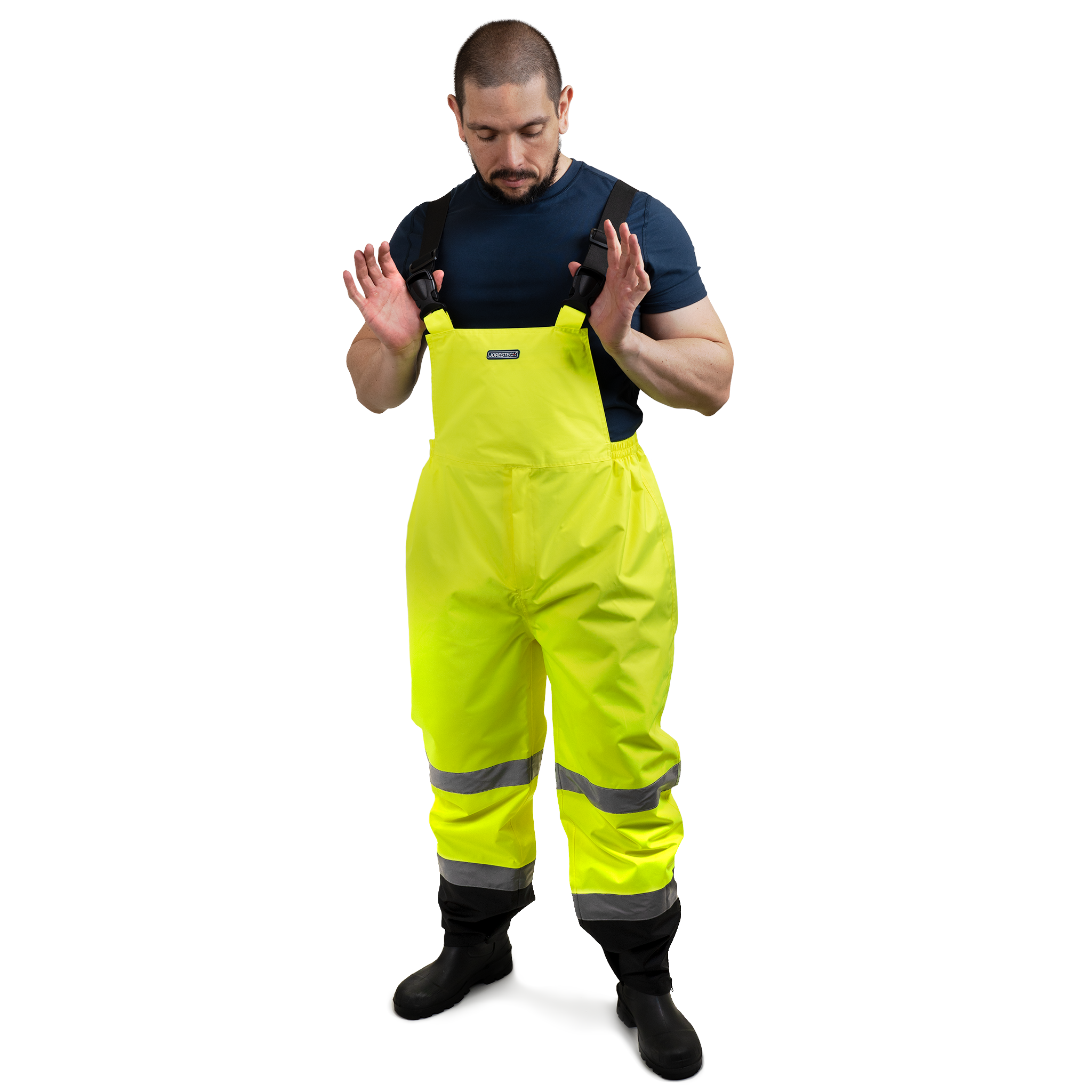 High Visibility Waterproof Safety Overall Pants with High Visibility Waterproof Safety Overall Pants with