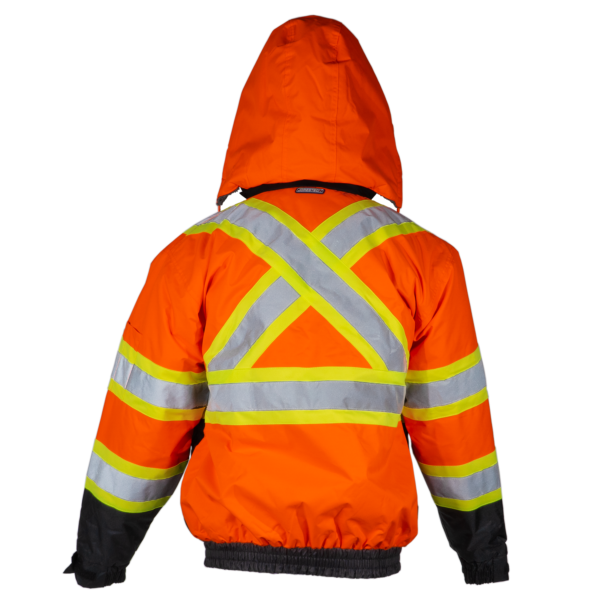Hi-Vis X-Back Two-Tone Safety Bomber Jacket with Sherpa Faux