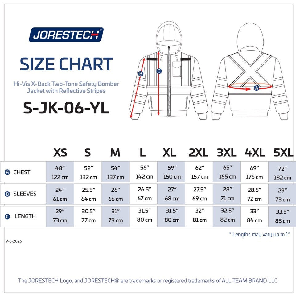 Hi-Vis 2-Toned Reflective Bomber Safety Jacket |ANSI Class 3