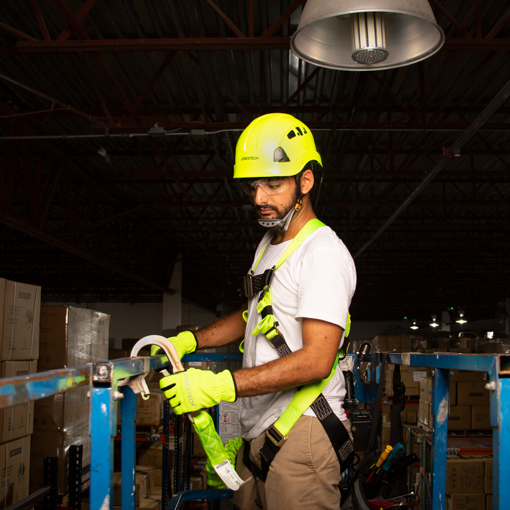 Keepers Fall Protection ANSI Hi-Vis Body Harness with D-Ring & Lanyard Keepers | Fall ...