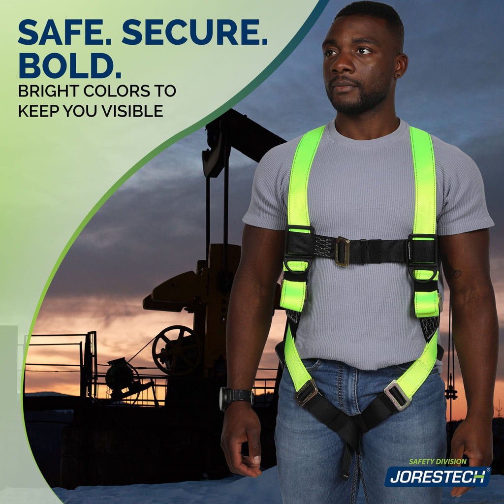 ANSI Hi-Vis Body Harness with D-Ring & Lanyard Keepers | Fall ...