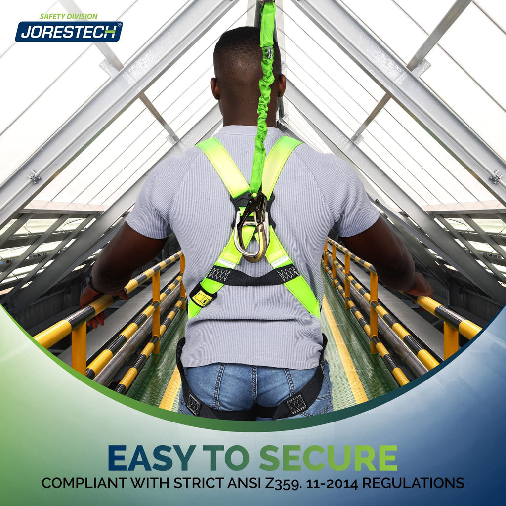 ANSI Hi-Vis Body Harness with D-Ring & Lanyard Keepers | Fall ...