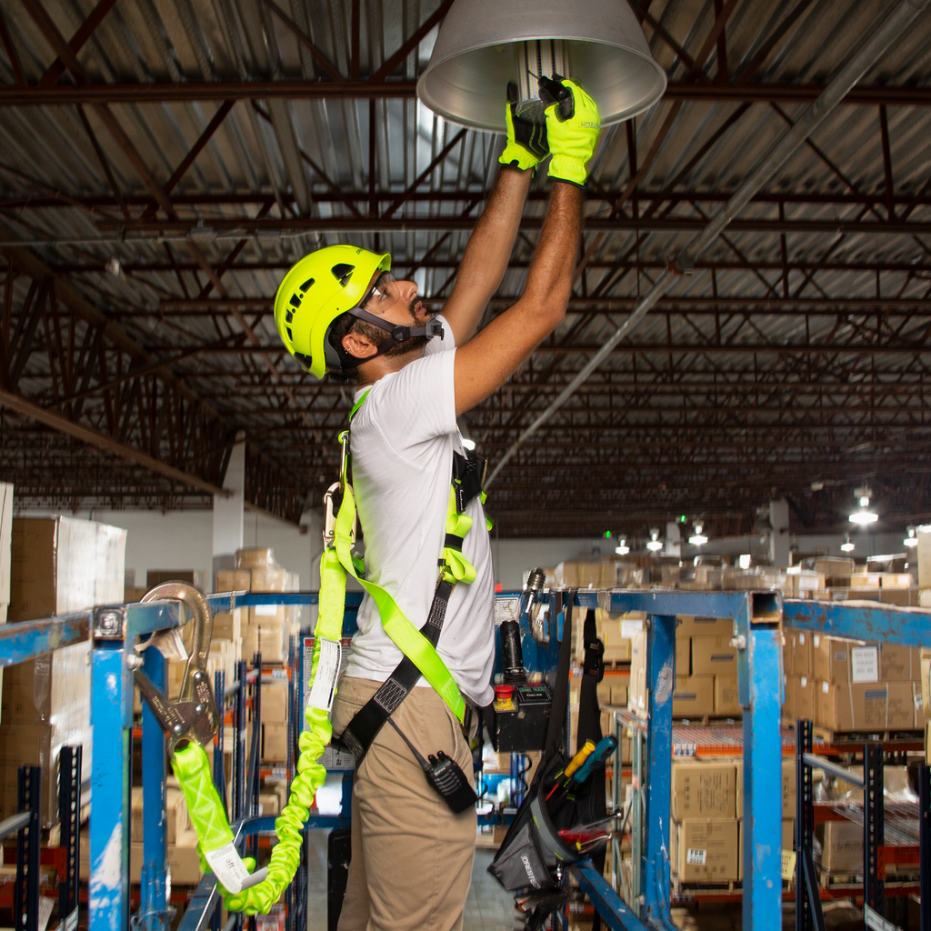 Keepers Fall Protection ANSI Hi-Vis Body Harness with D-Ring & Lanyard Keepers for Fall Arrest ...
