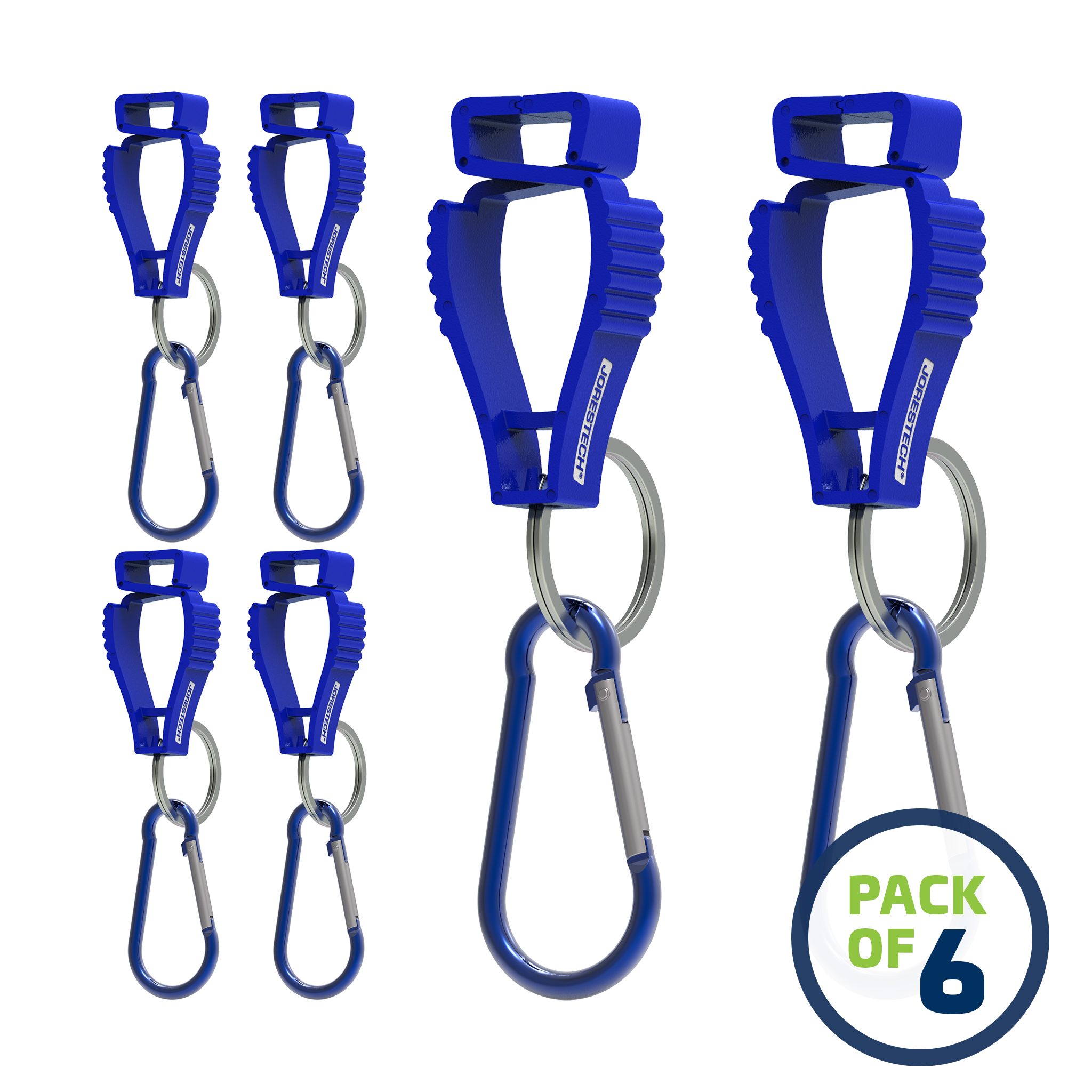 Swivel Glove Clip Holder with Carabiner | Pack of 3, 6, 12, or 24