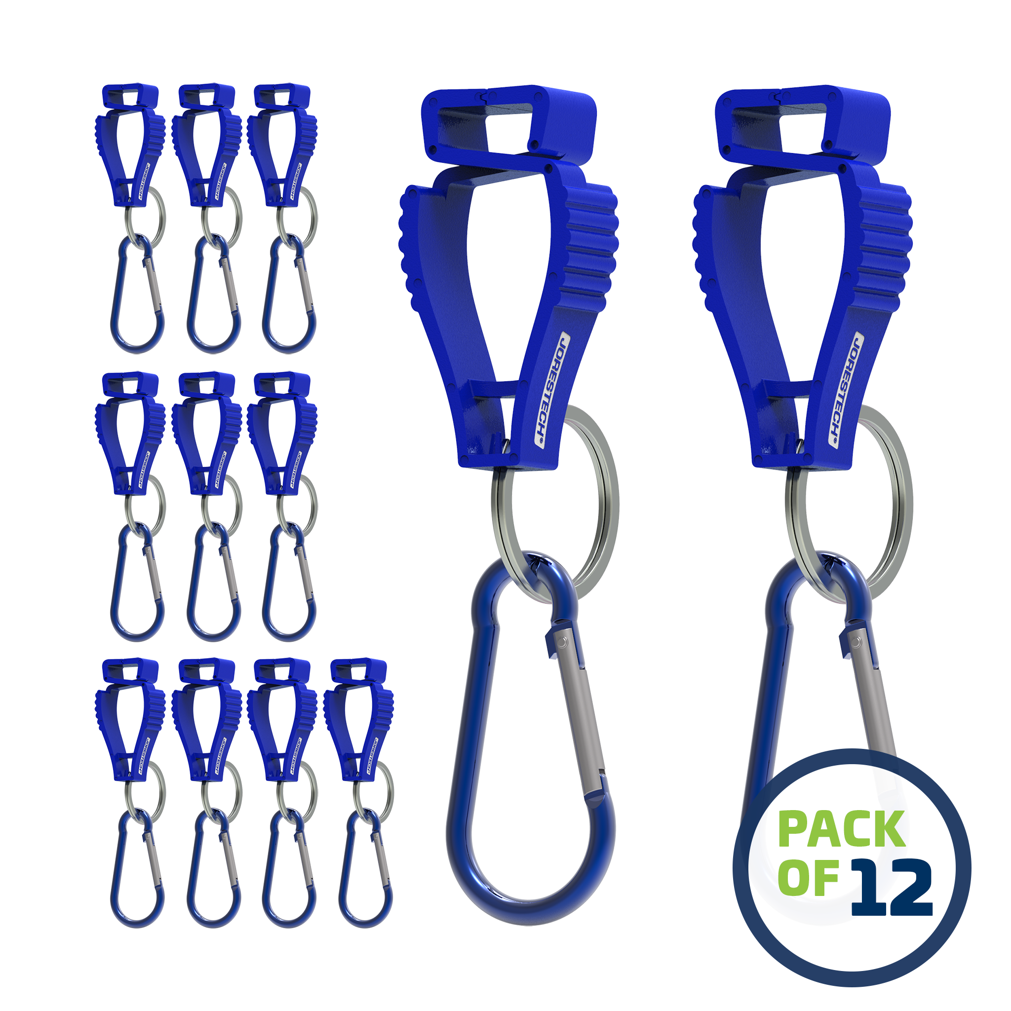Swivel Glove Clip Holder with Carabiner | Pack of 3, 6, 12, or 24
