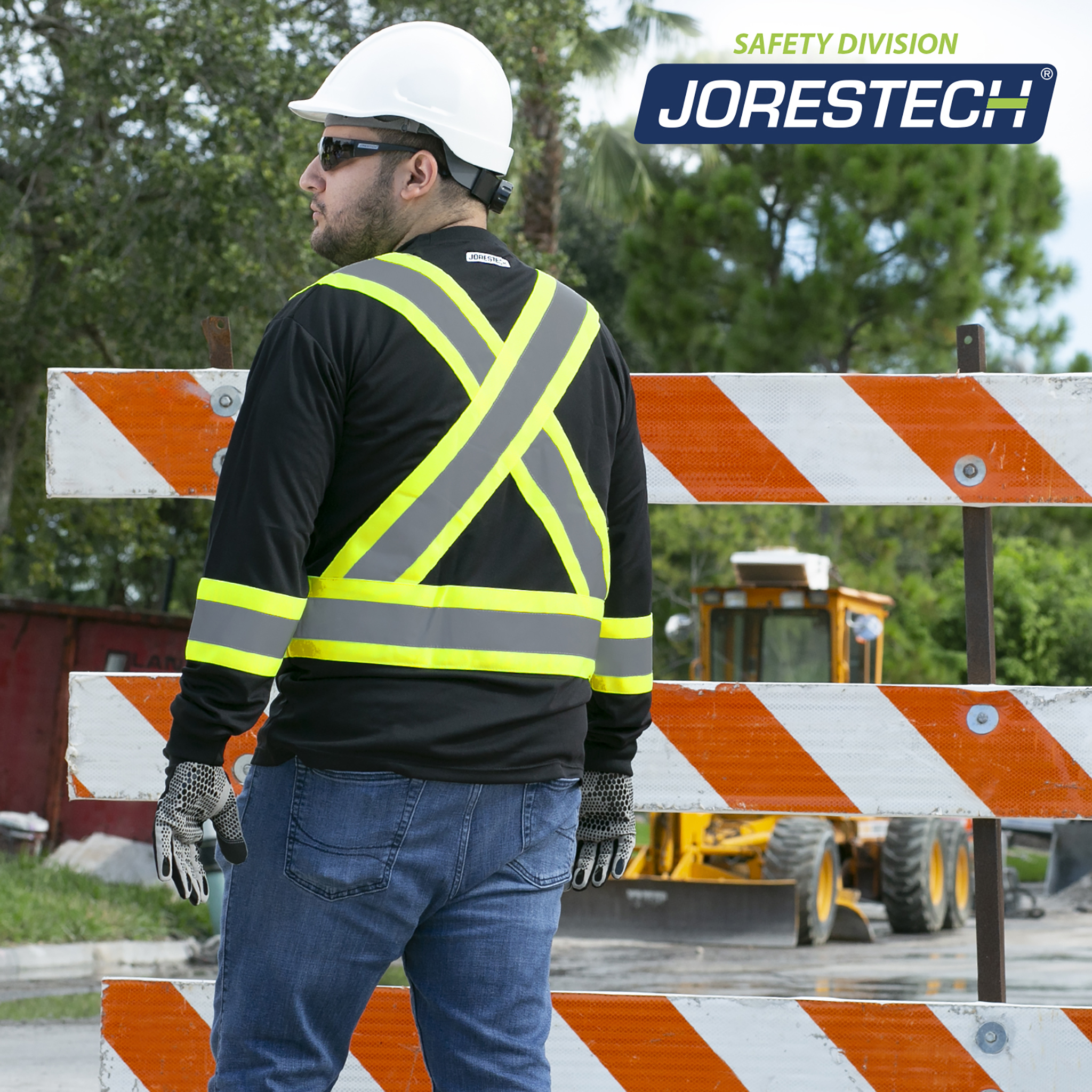 High Vis Orange Shirt - Two-Tone Reflective Long Sleeve