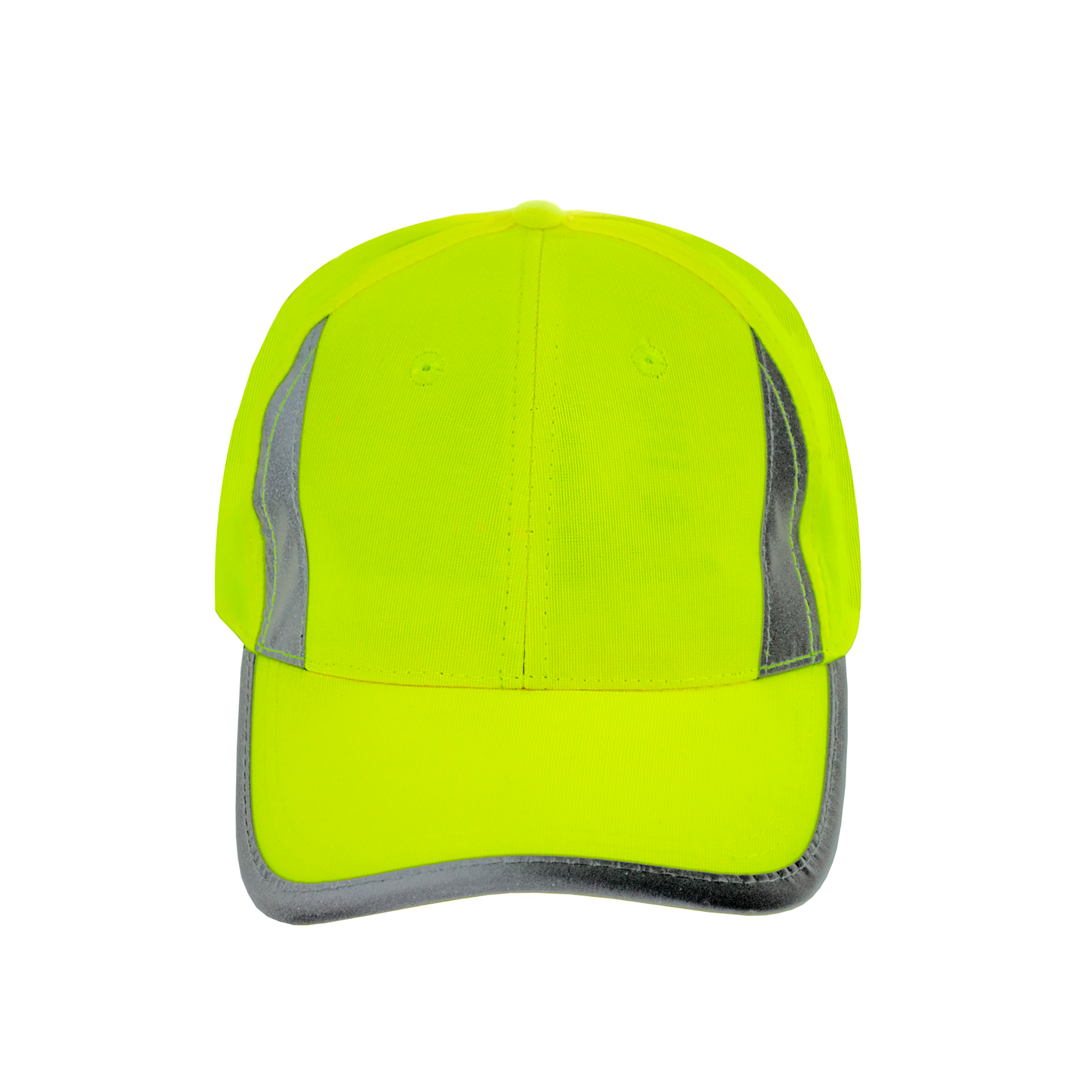 Neon Baseball Cap with Reflective Details for High Visibility