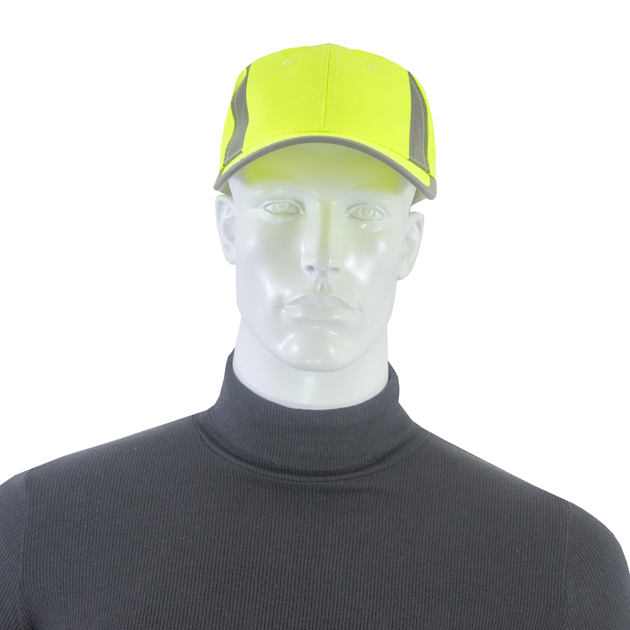 Neon Baseball Cap with Reflective Details for High Visibility
