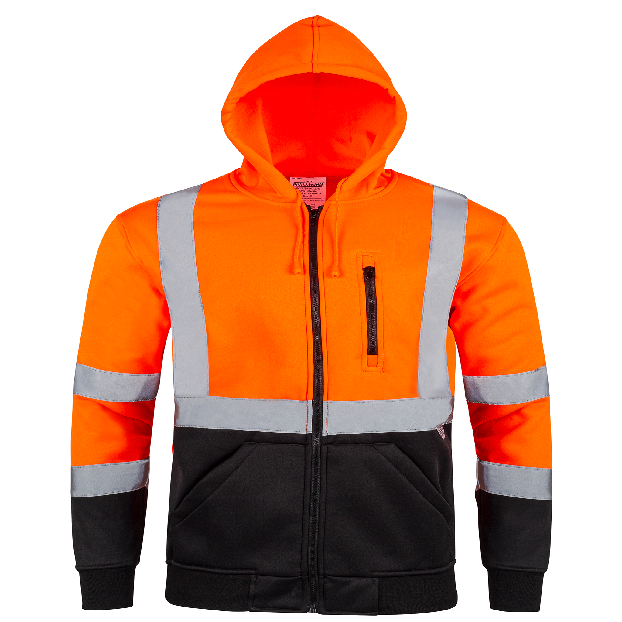 *p(R)ojectR® Reflective Logo Hoodie High Visibility Reflective Hooded Sweatshirt w/ Custom Logo