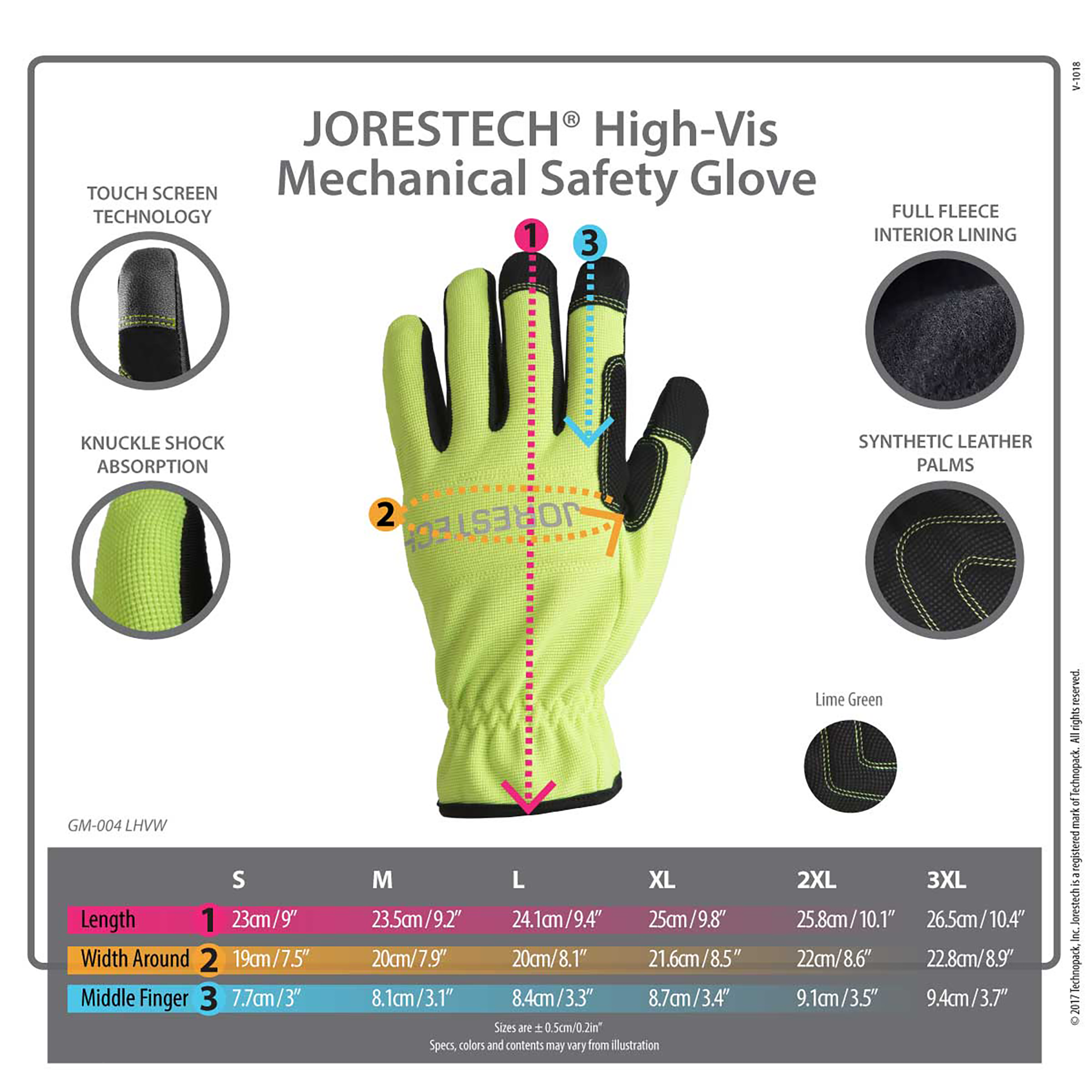 Hi Vis Winter Work Gloves with Touch Screen | Technopack