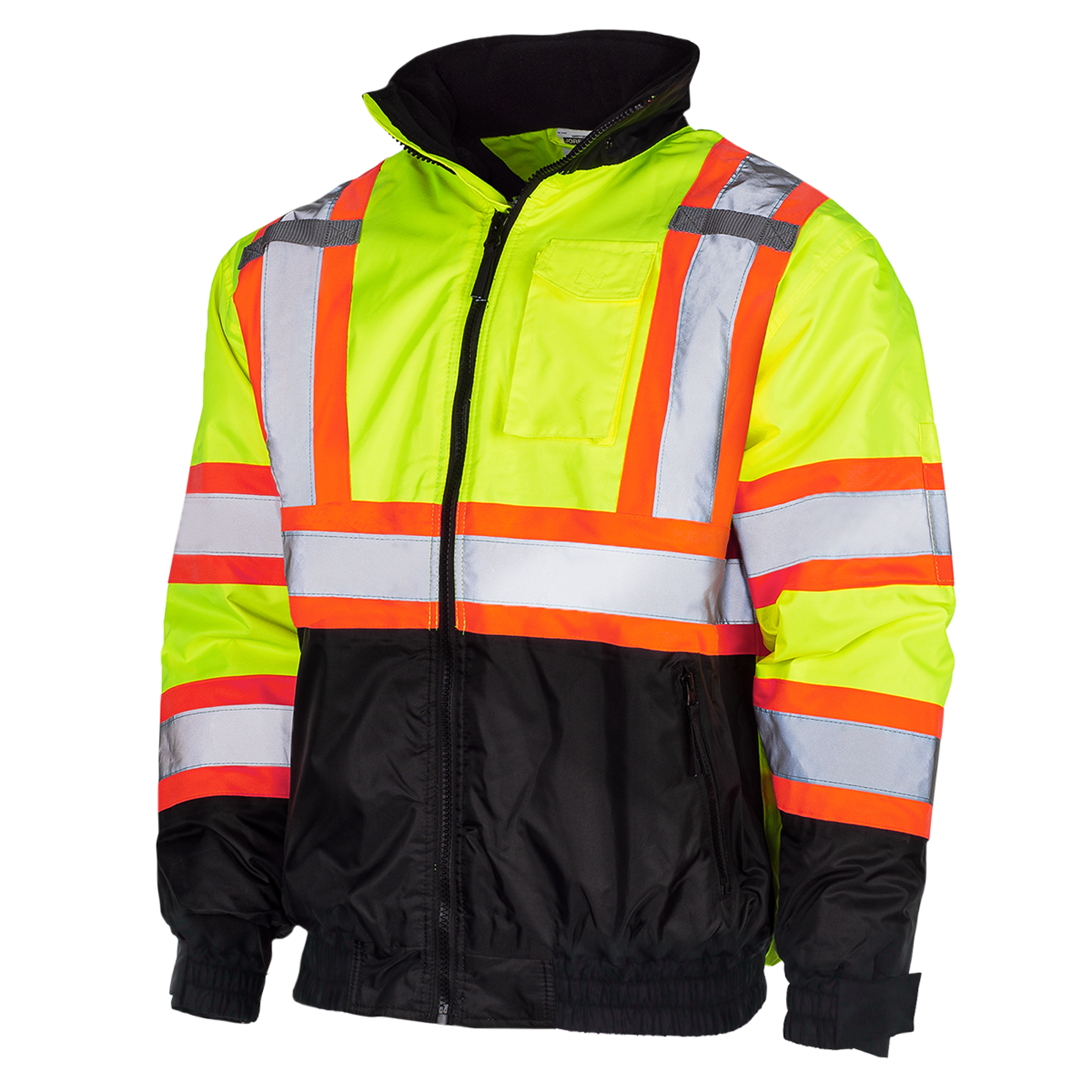 Hi-Vis 2-Toned Reflective Bomber Safety Jacket |ANSI Class 3