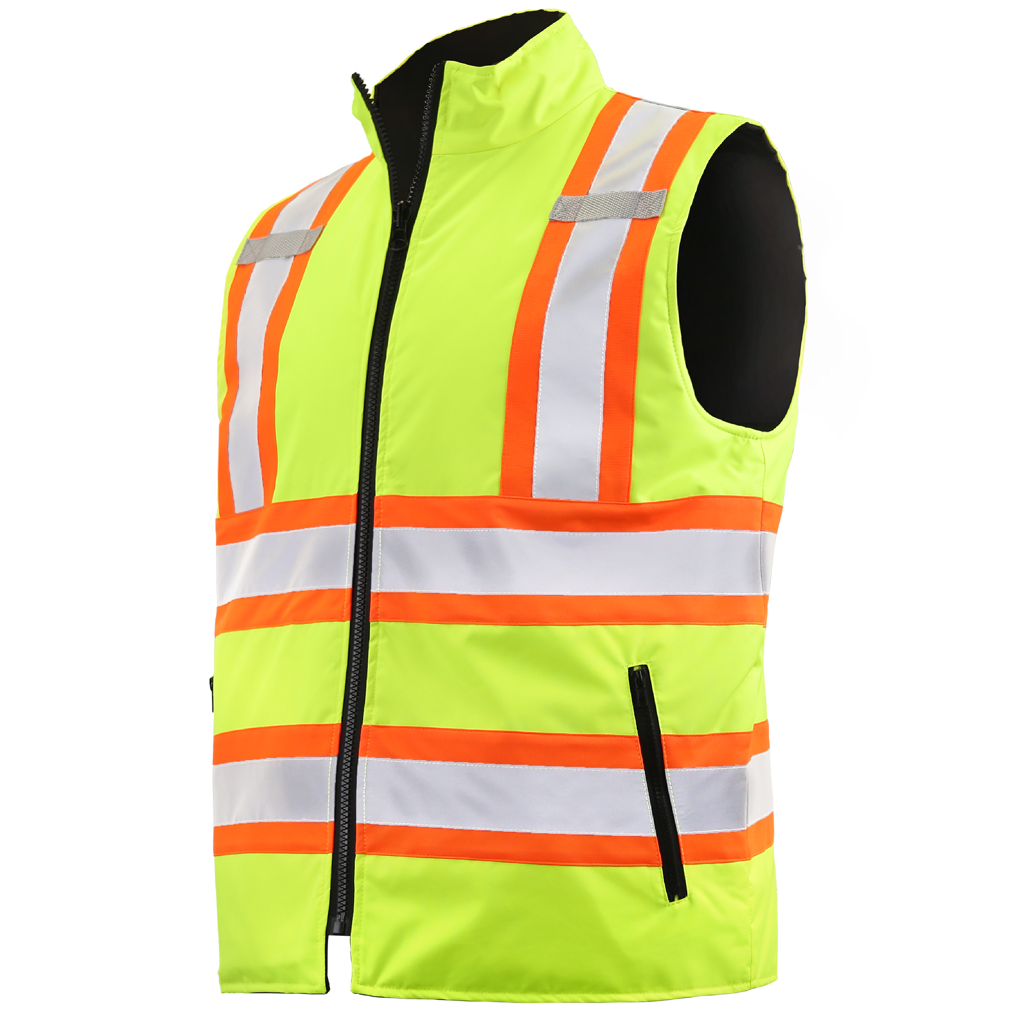 Hi-Vis X-Back Reversible Insulated Safety Vest with