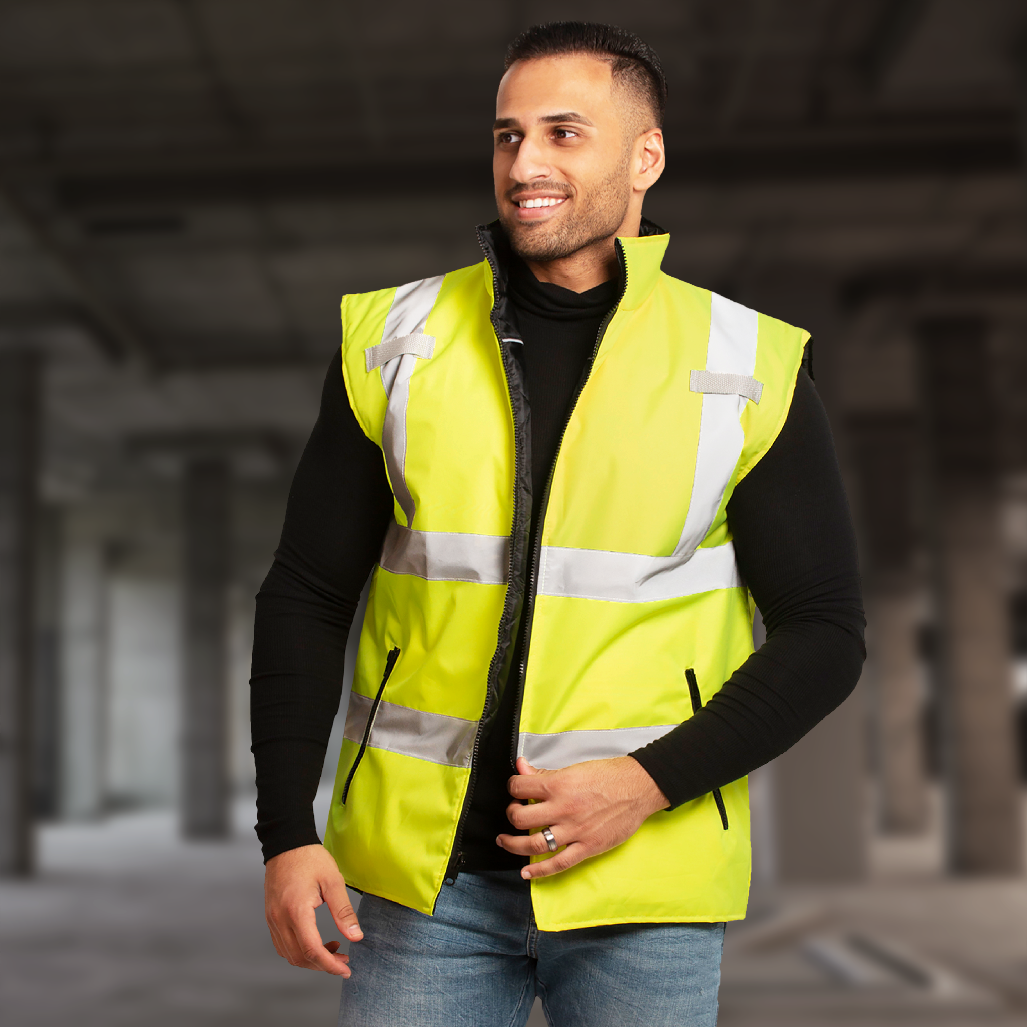 ANSI Insulated High Visibility Safety Vest | Reversible 2-in-1