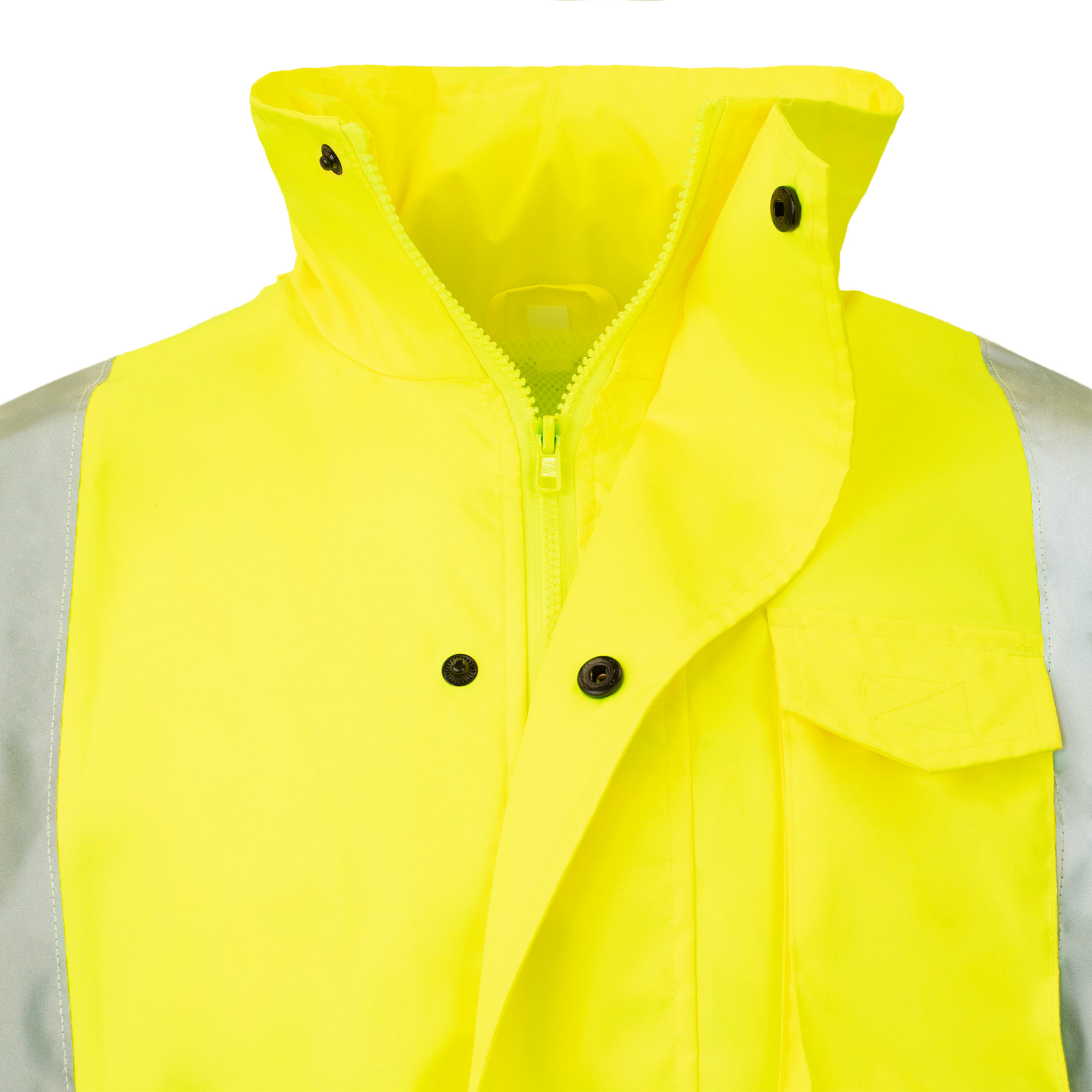JORESTECH SAFETY | Hi Vis Raincoat with Hideaway Hood | ANSI Class 3
