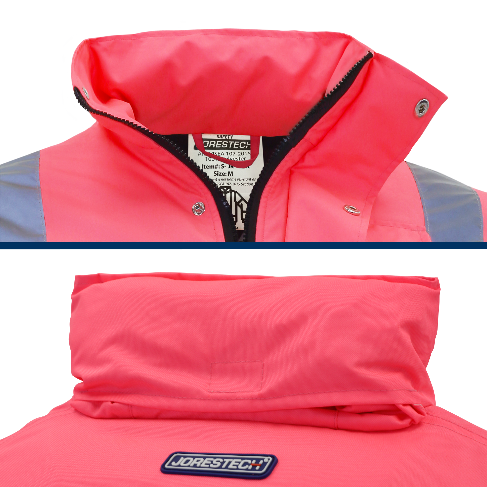 High Visibility Pink Jacket with Reflective Stripes – JORESTECH