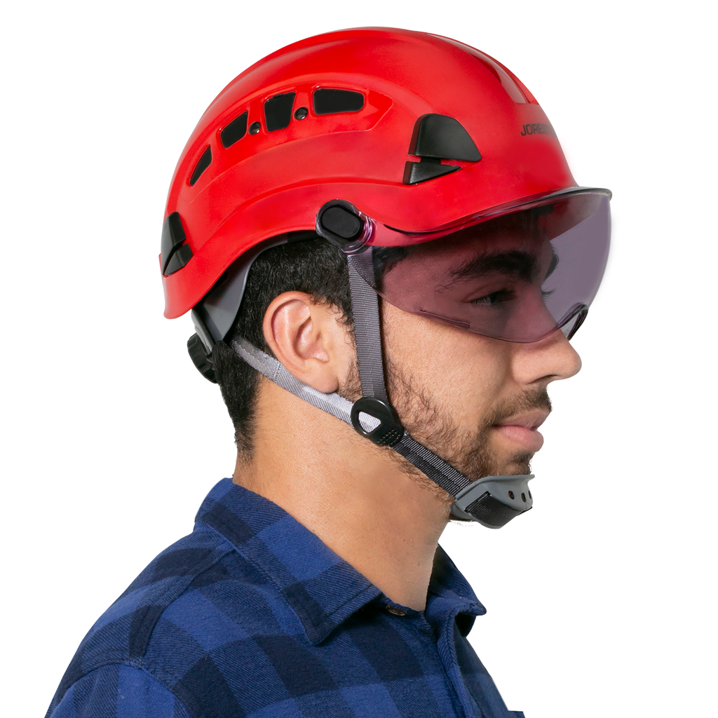 Mountable Retractable Visor for Hard Hats with UV Protection JORESTECH