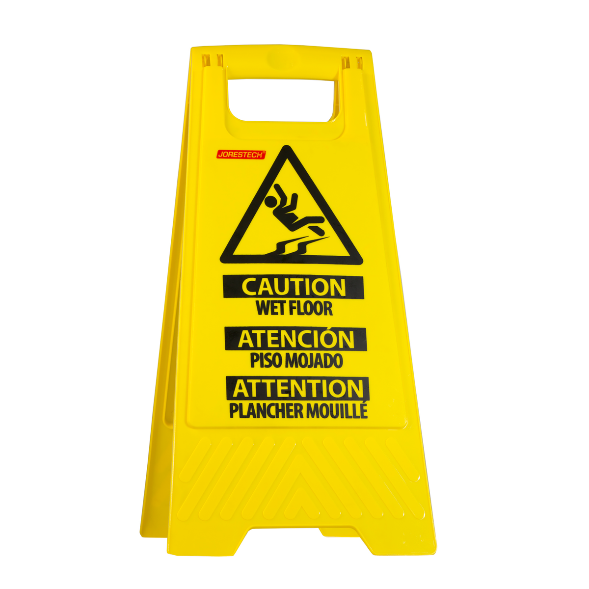 Wet Floor Caution Sign | Foldable & Multilingual with Spanish, French ...