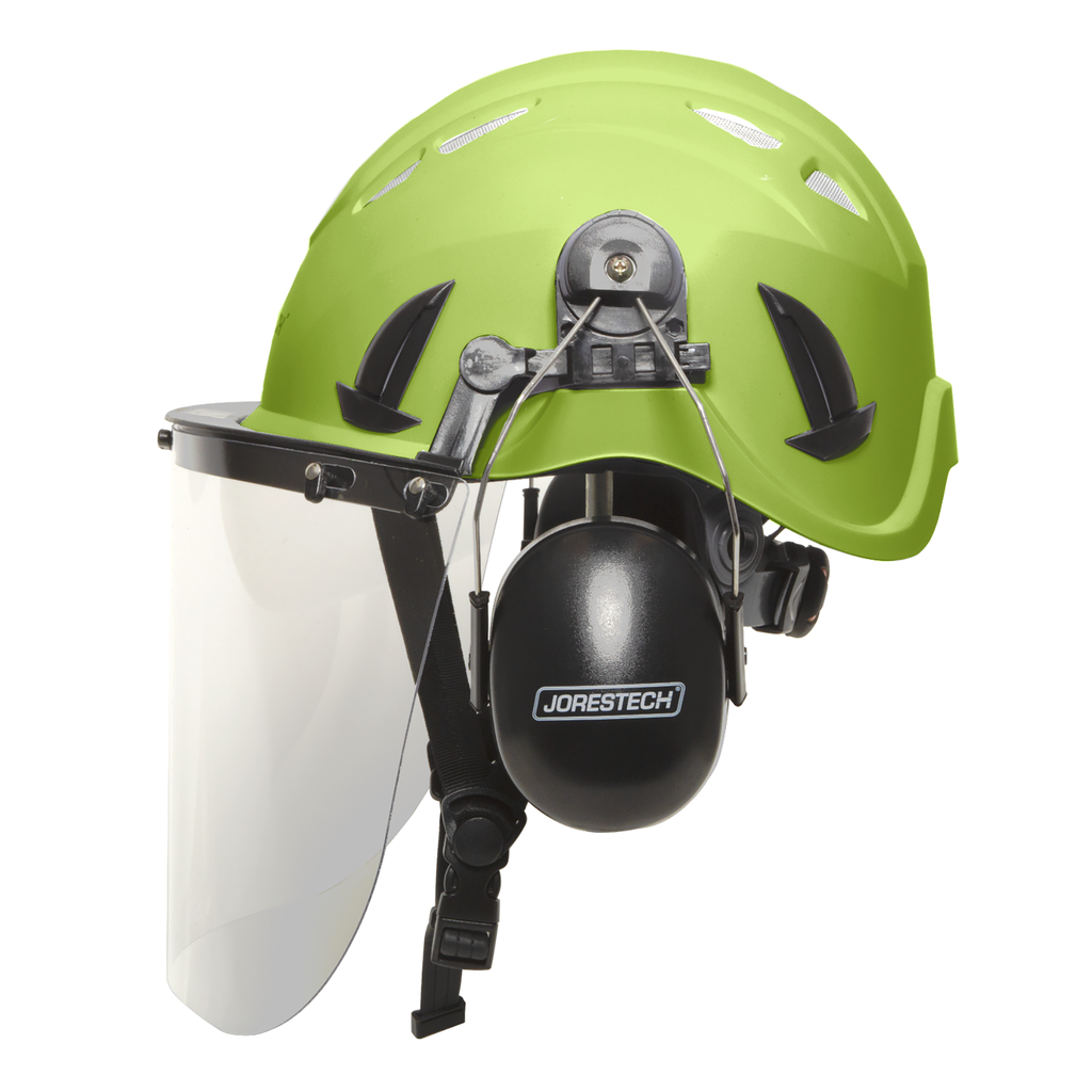 Jorestech Ventilated Safety Work at Height Helmet System with Face Shield and Earmuffs