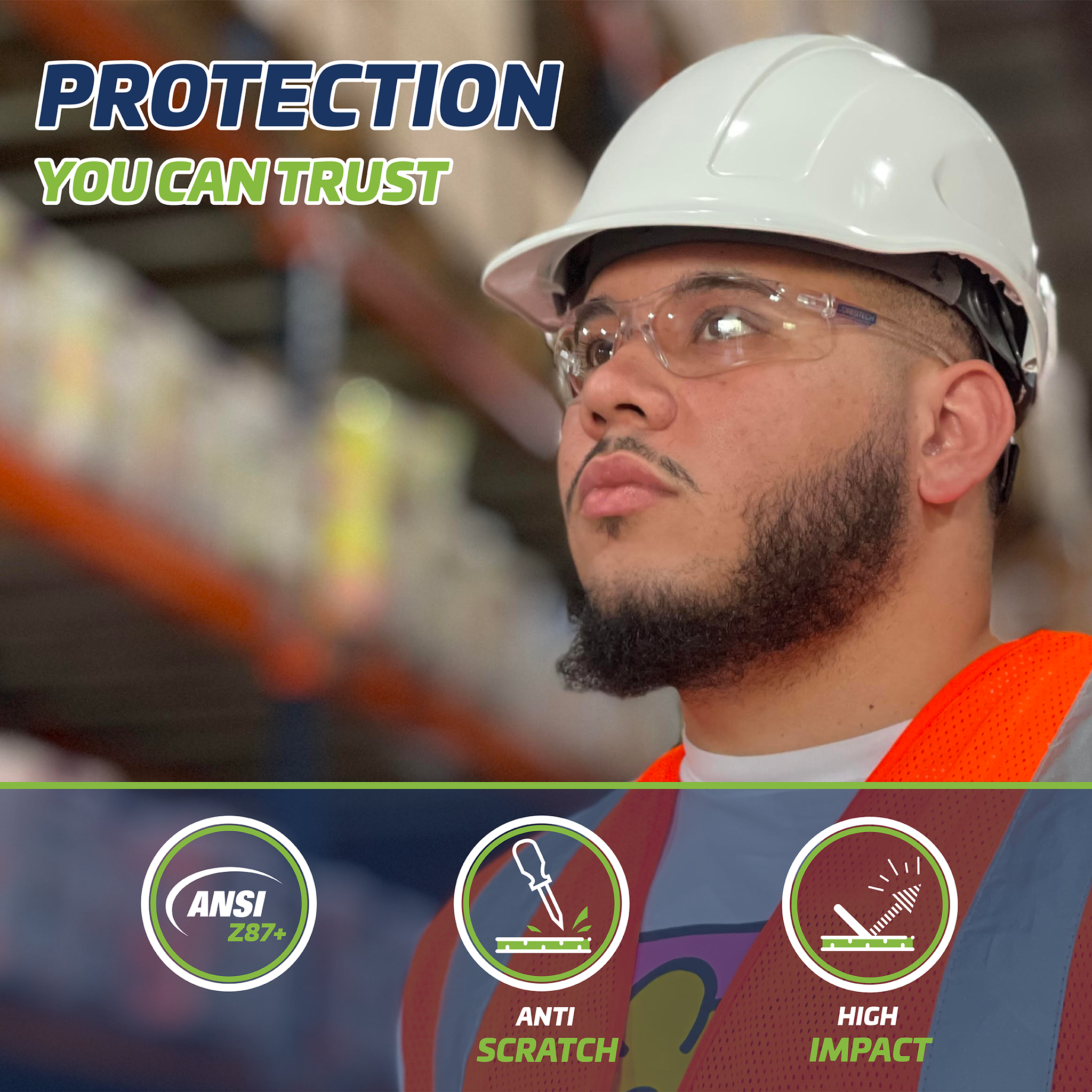 JORESTECH Safety Eyewear ANSI Z87+ Impact Resistant