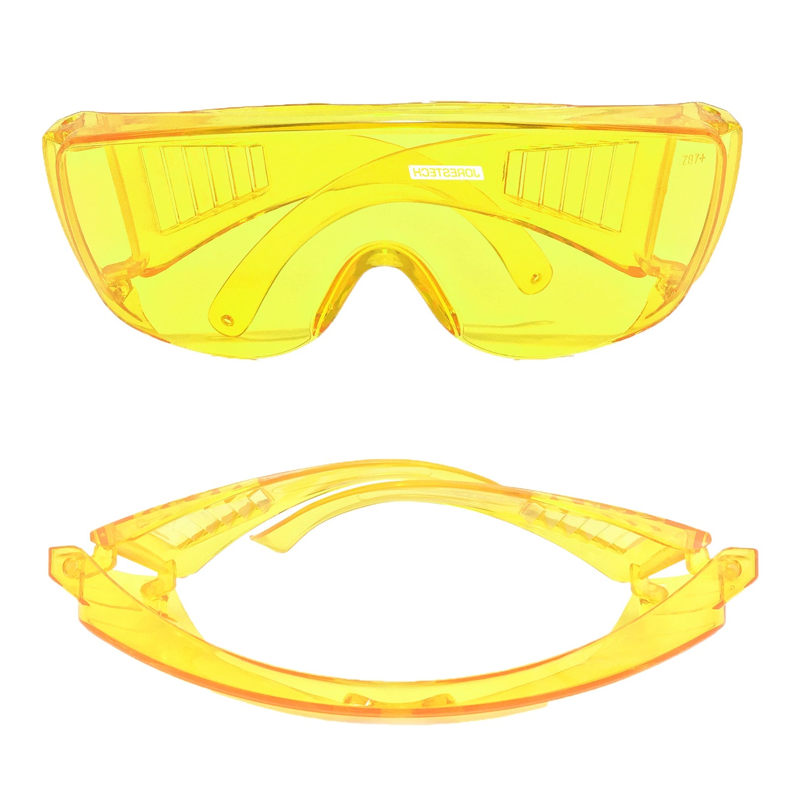yellow safety goggles Safety Glasses to be Worn Over Rx Frames – UV & Impact Protection – JORESTECH